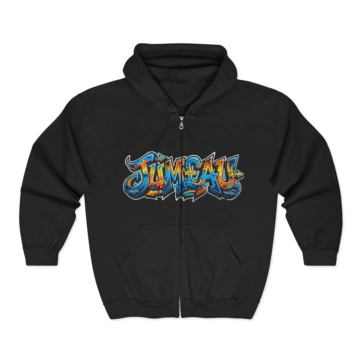 Jum£au Graffiti Hoodie with Crowned Lion Characters