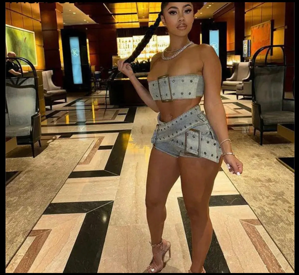 Buckle Up! Tube Top & Shorts Sets