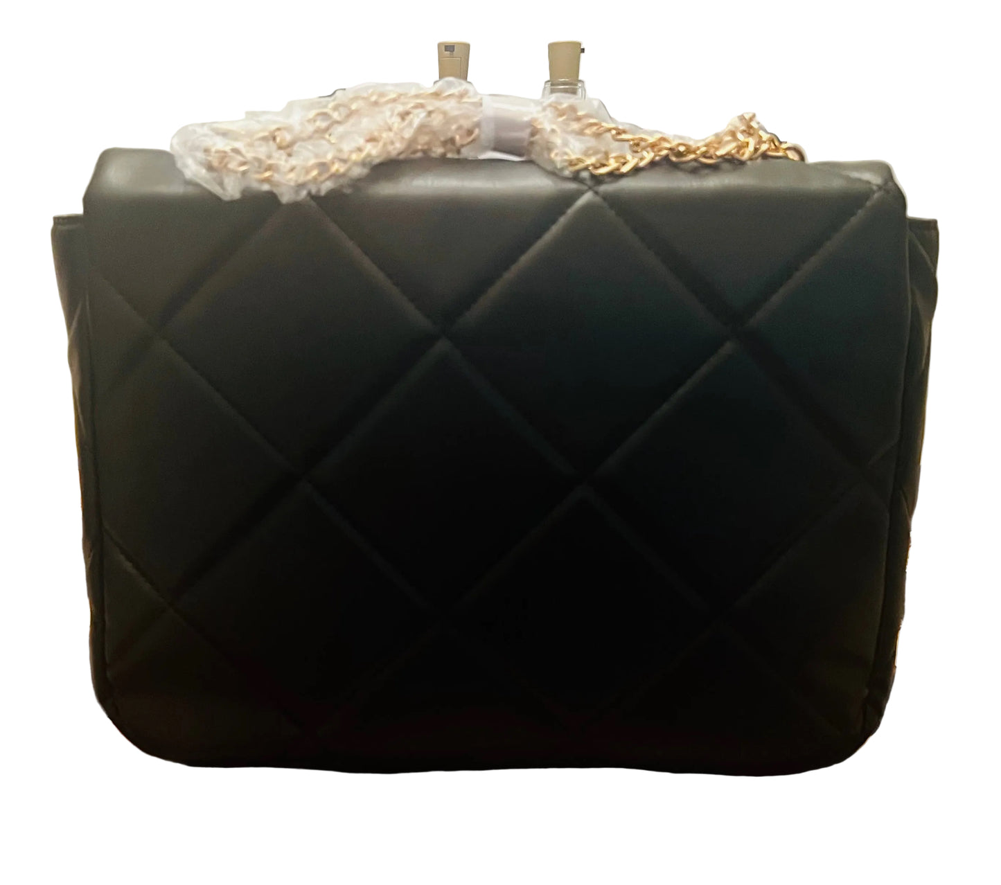 Badgley Mischka Black Quilted Faux Leather Crossbody Bag