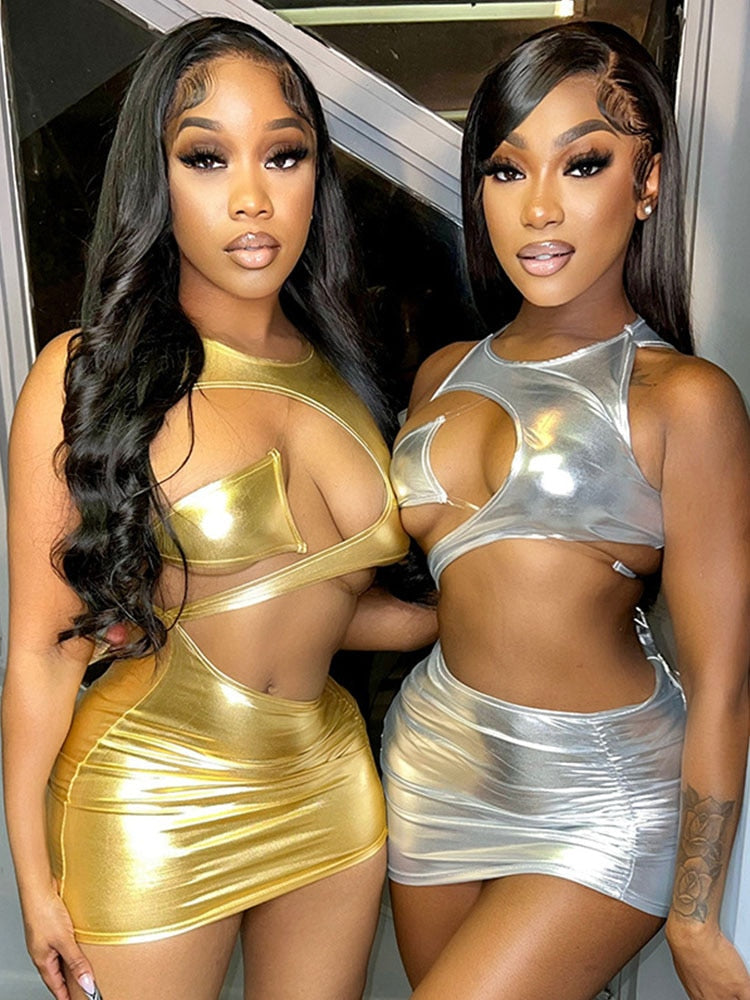 Super Vibes!!! Backless Metallic Dress IAMQUEEN FASHION
