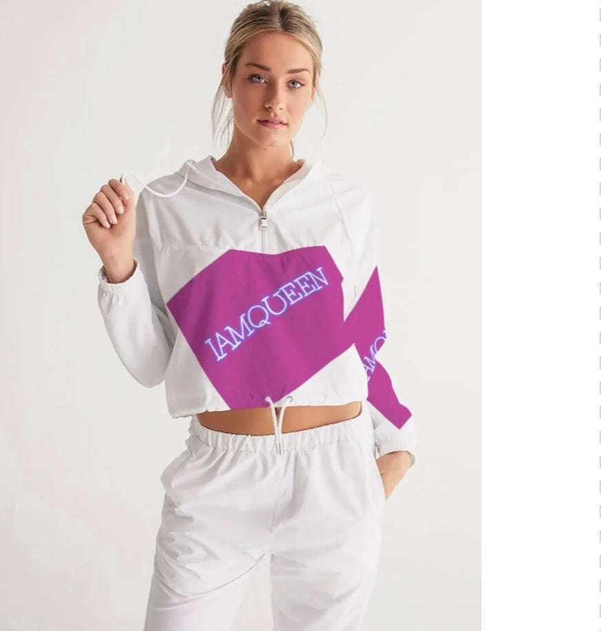 IAMQUEEN Cropped Windbreaker IAMQUEEN FASHION