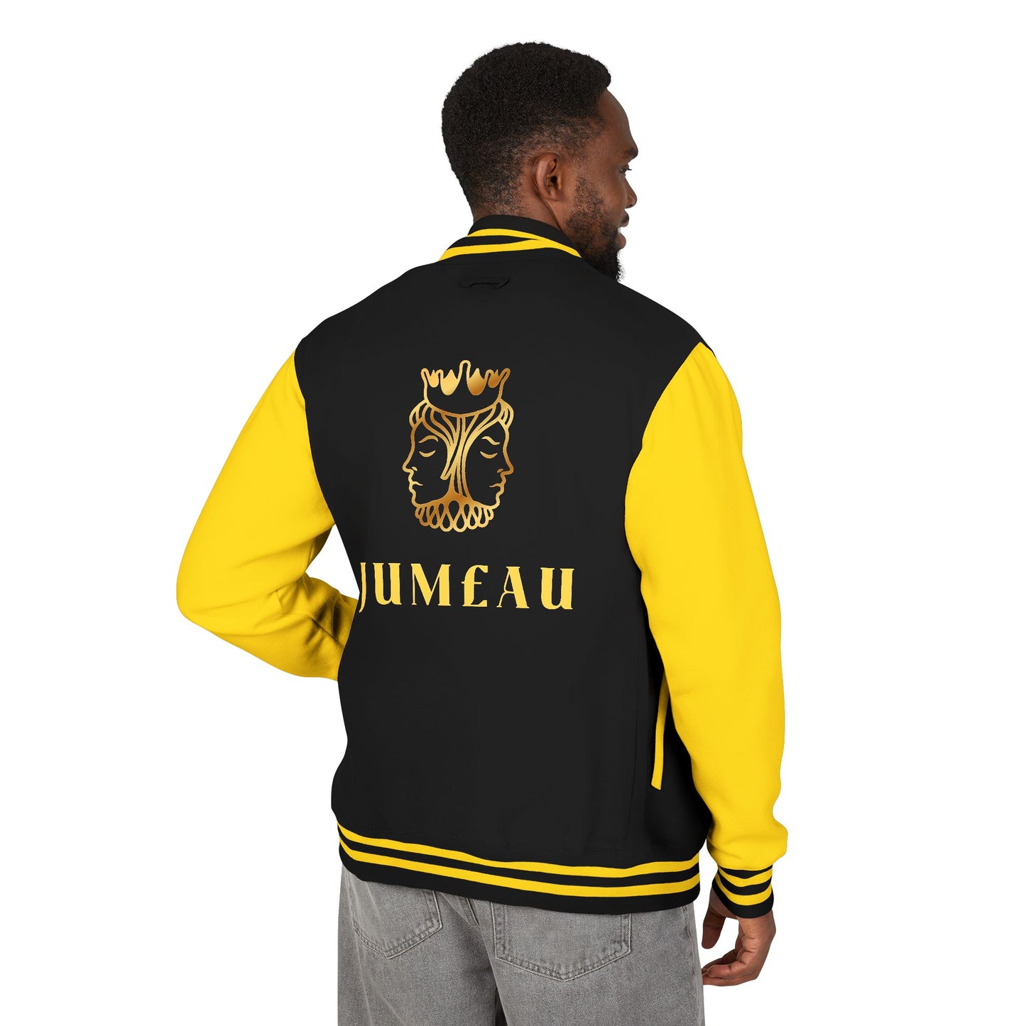 Jum£au Lion Crest Letterman Jacket