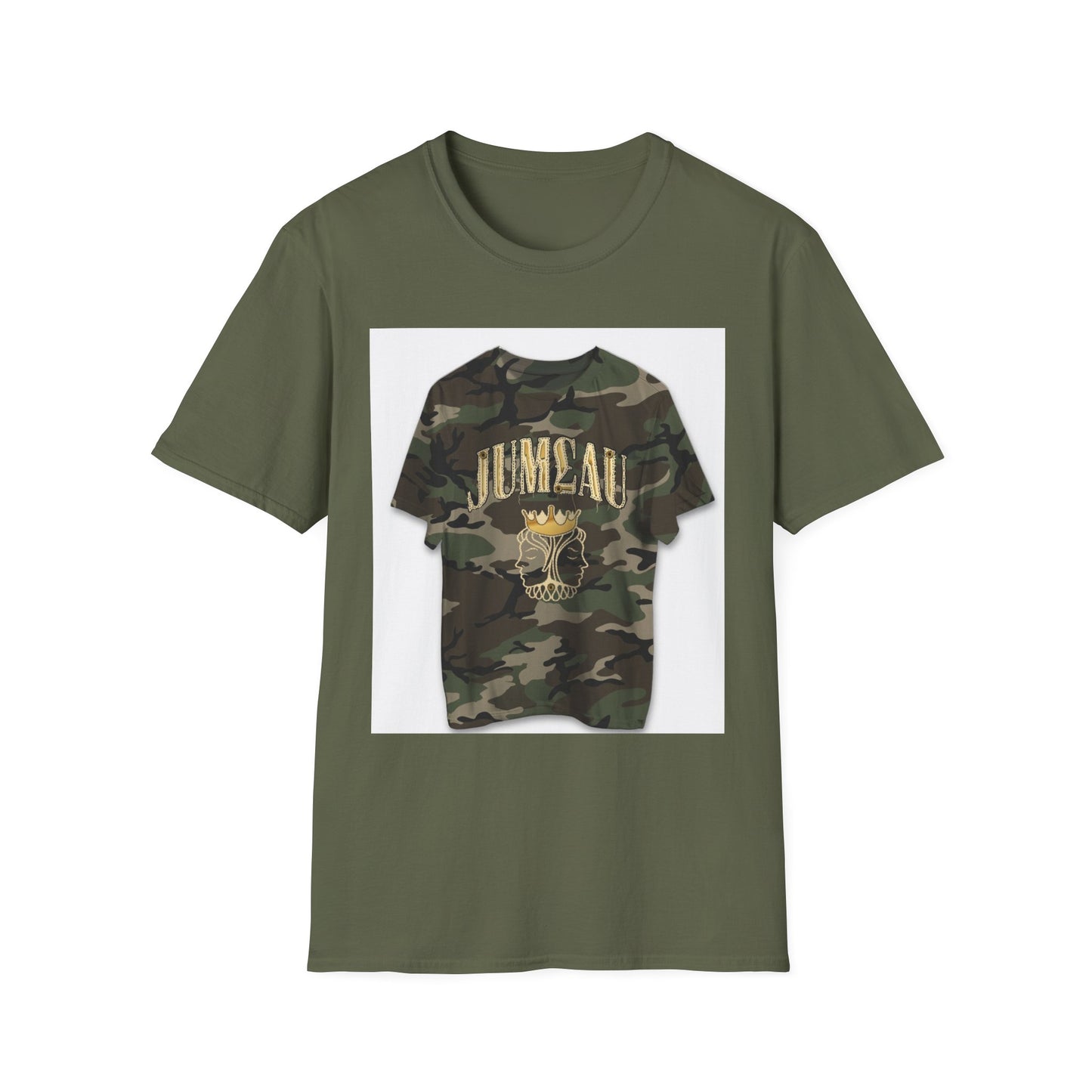 Camo Skull “Jum£au” Graphic T-Shirt