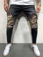 Load image into Gallery viewer, Men s Pleated Camouflage Slim fit Jeans IAMQUEEN FASHION
