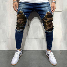 Load image into Gallery viewer, Men s Pleated Camouflage Slim fit Jeans IAMQUEEN FASHION

