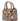 Badgley Mischka Beige Quilted Mini Tote Bag with Bag Charm