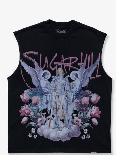 HEAVEN'S GATE" CUTOFF TEE (BLACK VINTAGE