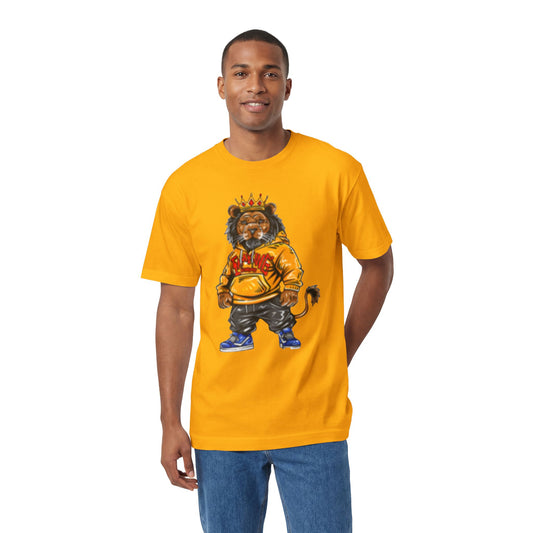 King Lion Graphic Tee — Streetwear Lion in Crown Hoodie