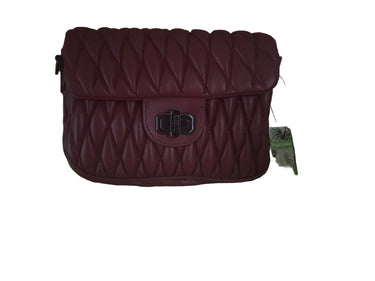 Badgley Mischka Red Quilted Turn Lock Shoulder
Bag