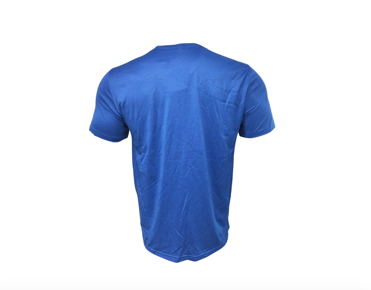 Nike Men's Large Blue White Box Futura Air Logo Sportswear Cotton Tee