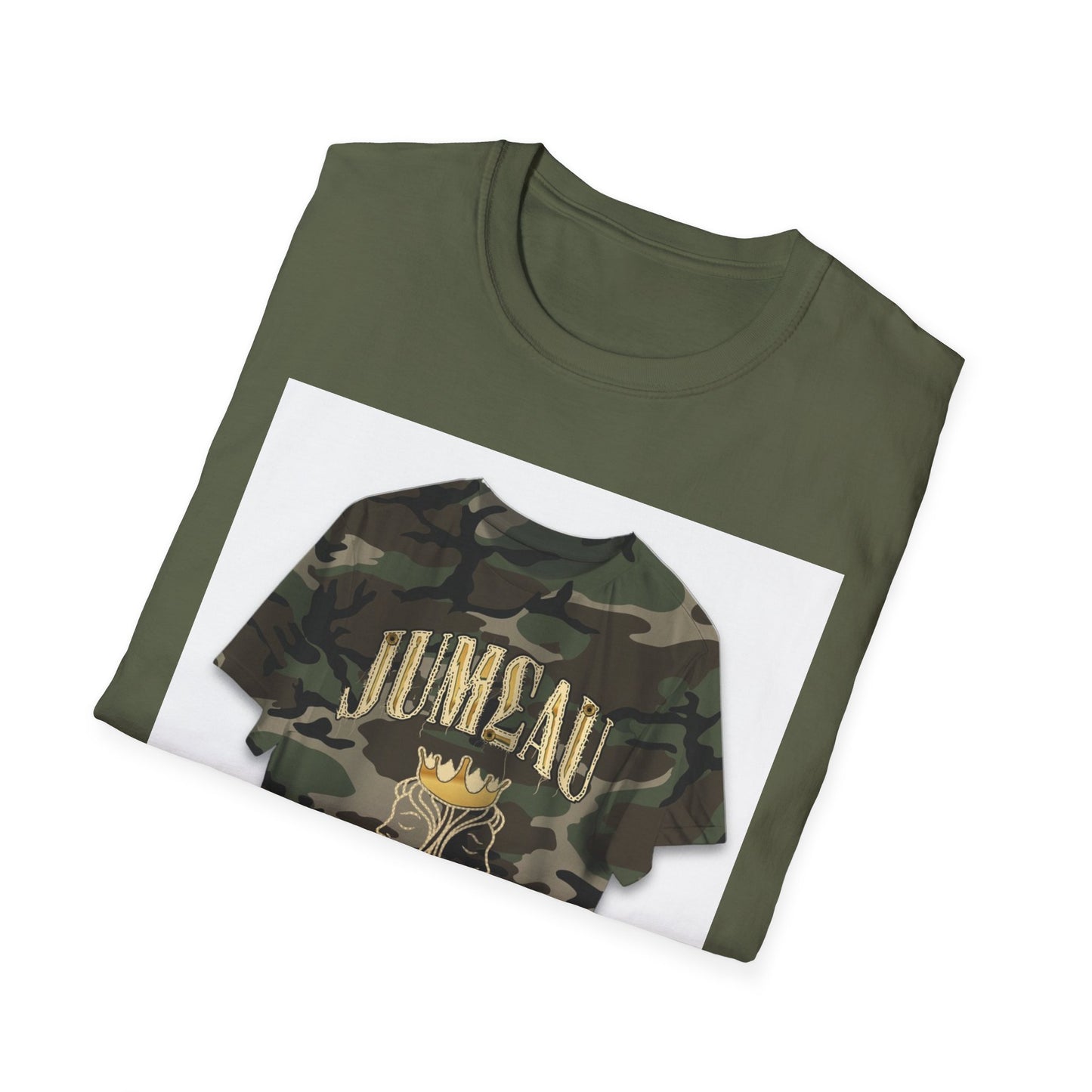 Camo Skull “Jum£au” Graphic T-Shirt