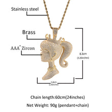 Charger l&#39;image dans la galerie, Crown Icy Girl Pendant Necklace IAMQUEEN FASHION
