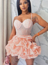 Load image into Gallery viewer, All About the Benjamin&#39;s Rhinestone Mesh Dress IAMQUEEN FASHION
