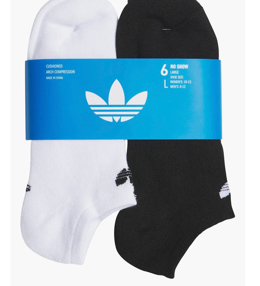 6-Pack Adidas Assorted Original Trefoil Low Cit Socks