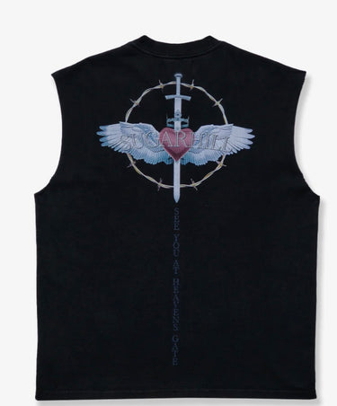 HEAVEN'S GATE" CUTOFF TEE (BLACK VINTAGE