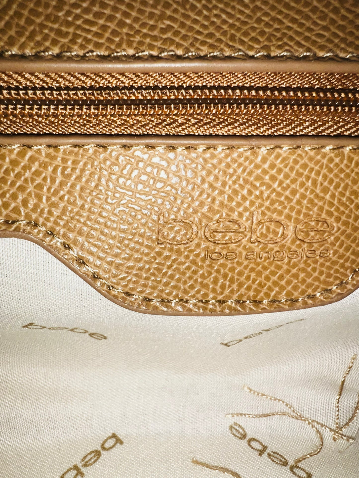 Bebe Almond Leilani Printed Shoulder Bag