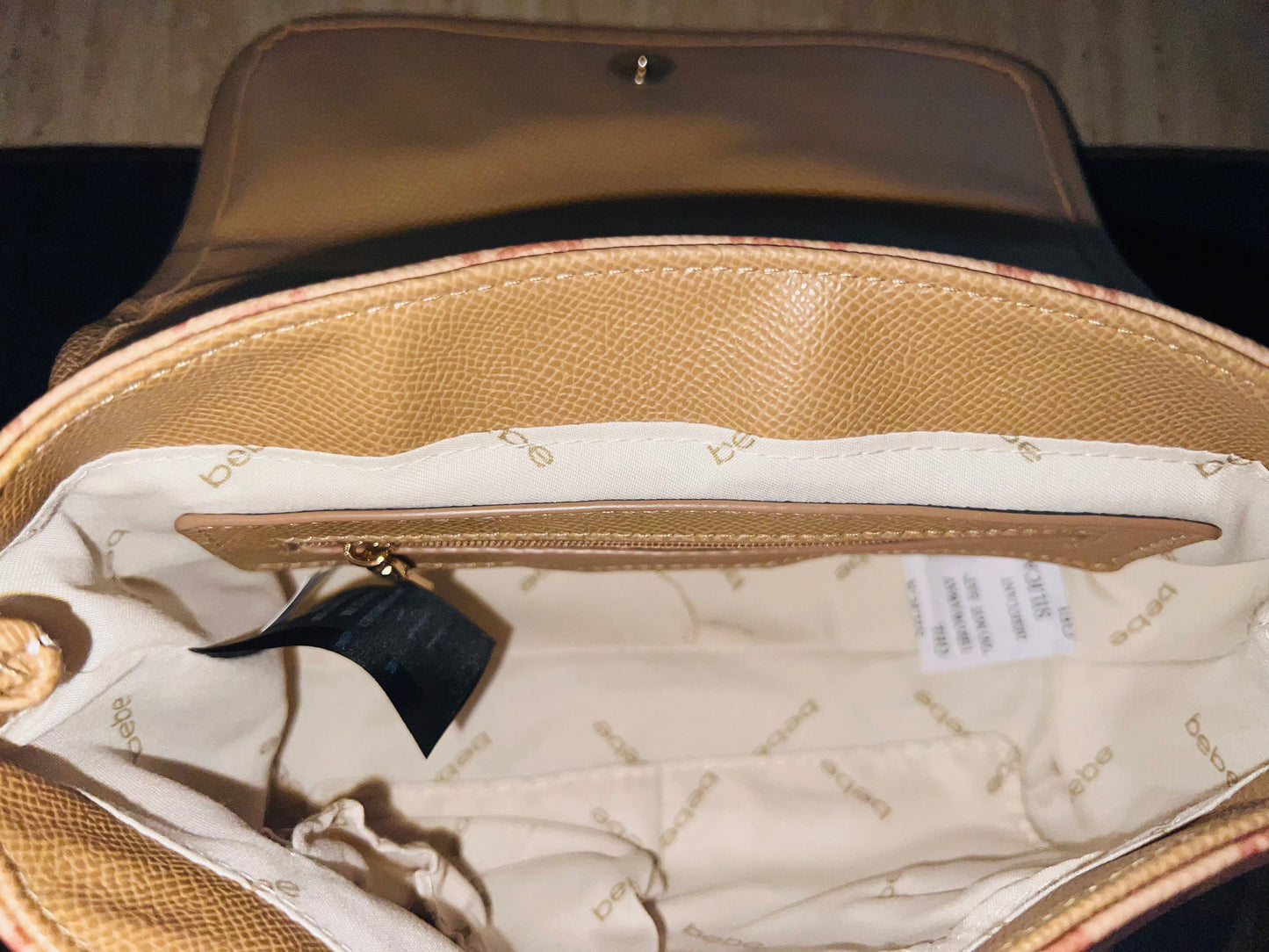 Bebe Almond Leilani Printed Shoulder Bag