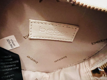 Bebe Solana White Quilted Heart Crossbody Bag