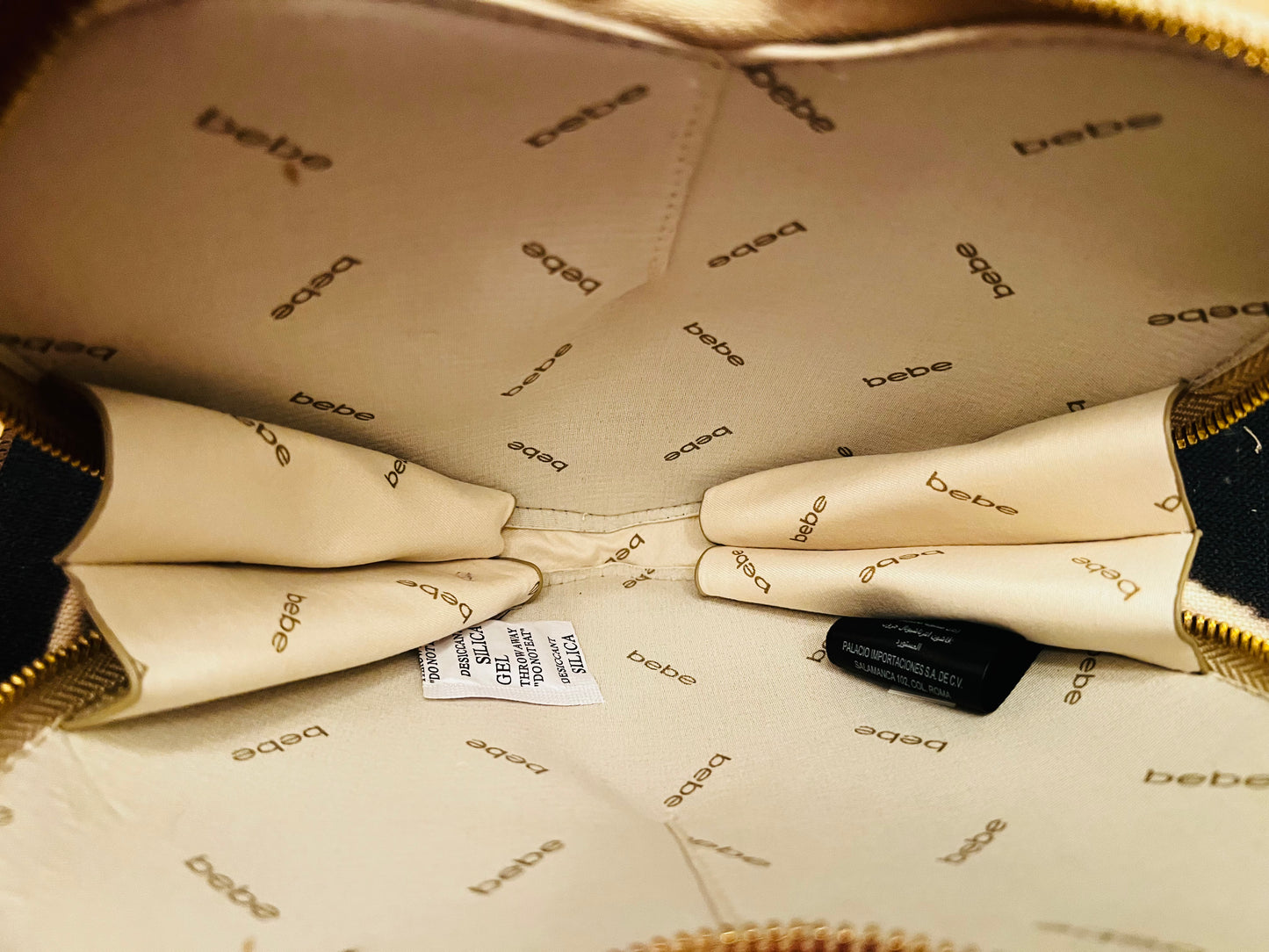 Bebe Bene Milan Gold Metallic Heart Crossbody Bag