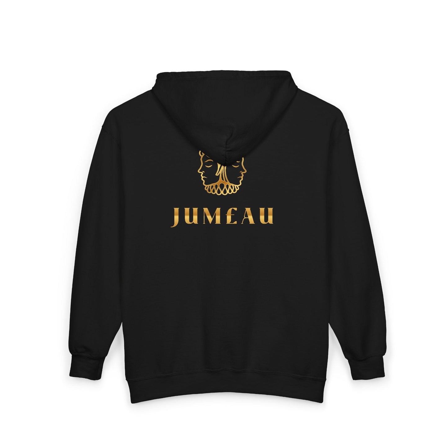 Jum£au Gold Twin Mask Zip Hoodie