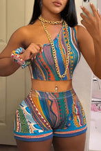 Load image into Gallery viewer, One Hitter,Paisley One Shoulder Tank Top 2 Piece Set IAMQUEEN FASHION
