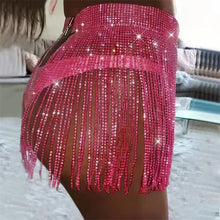 Cargar imagen en el visor de la galería, Summer,Summer Time...Bikini Mini Glitter Rhinestone Tassel Skirts IAMQUEEN FASHION
