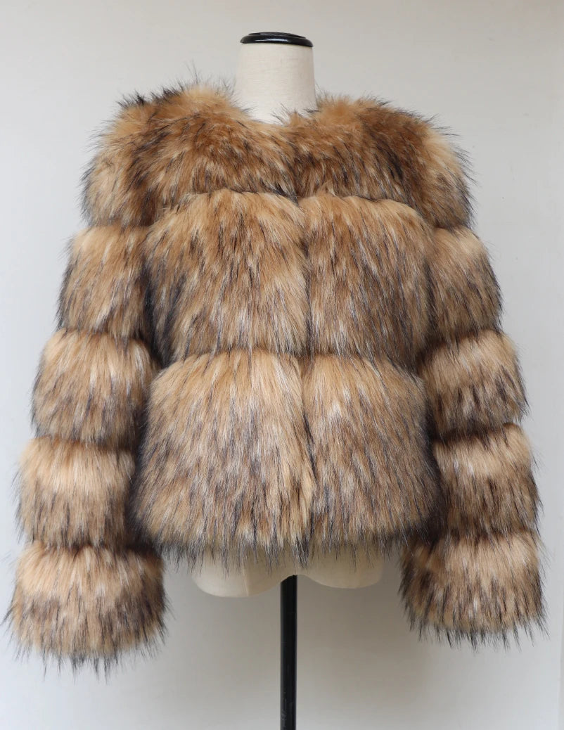 Faux Me Out Fluffy Fur Coat