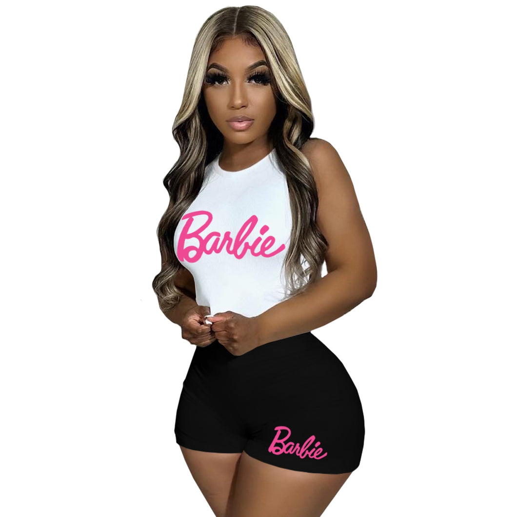 Sexy Barbie Vest 2Pcs Shorts Set IAMQUEEN FASHION