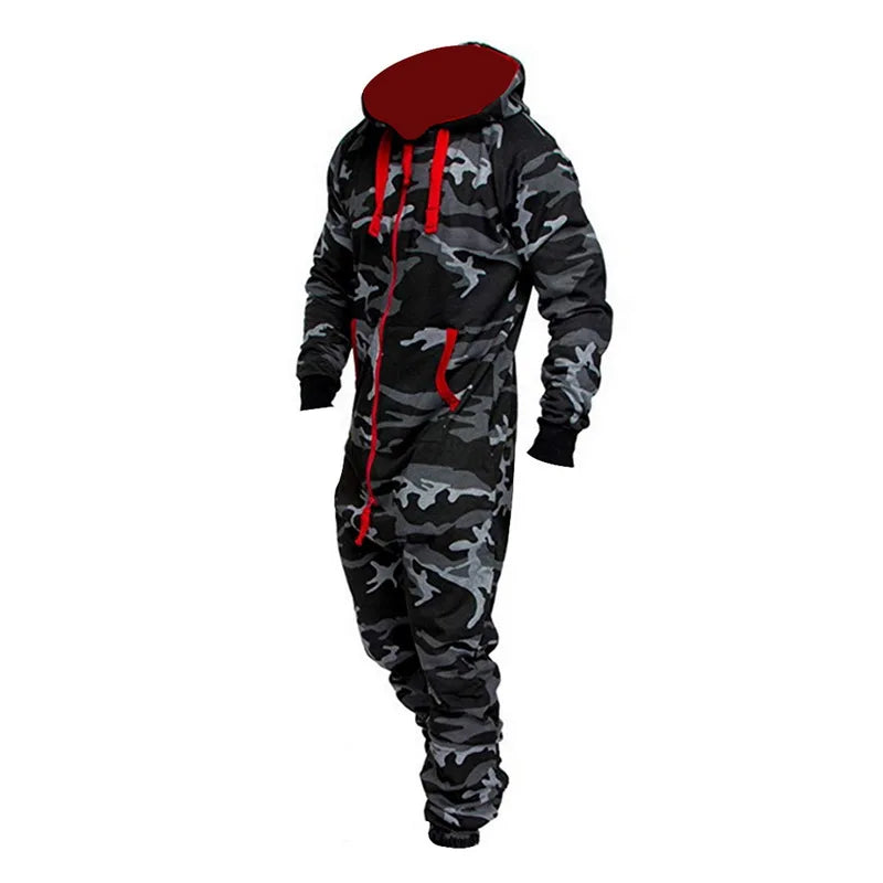 Ready 2 Rumble!!! Hooded Plush Camouflage Jumpsuit