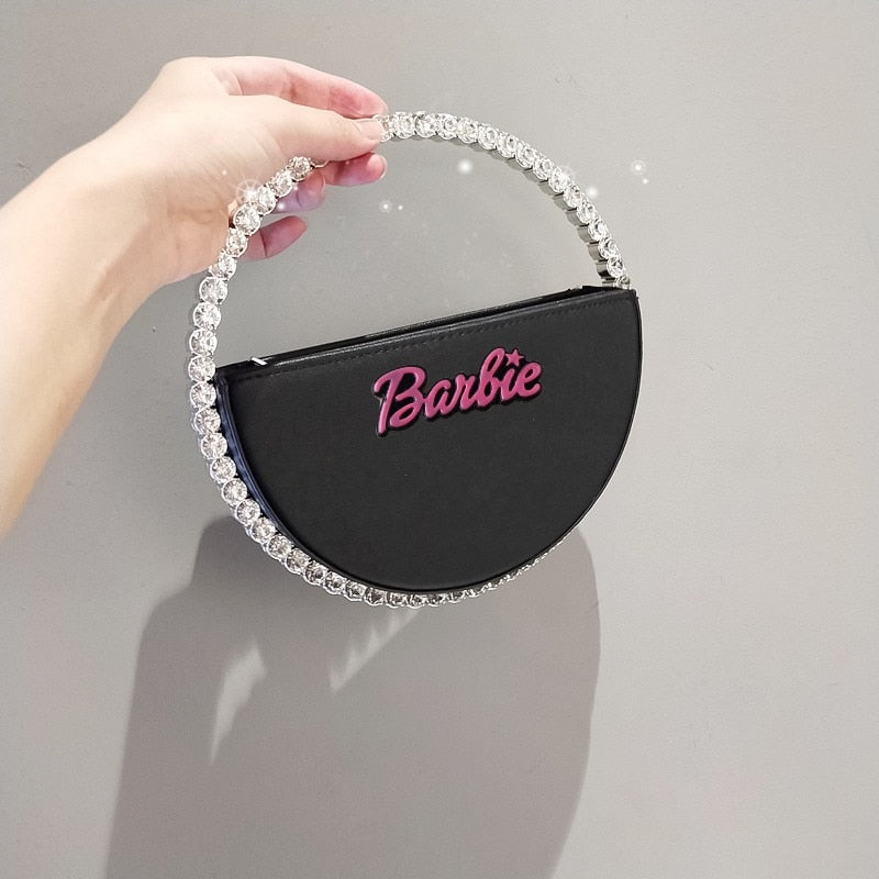 Barbie Letter Clutch Diamond Handbag IAMQUEEN FASHION