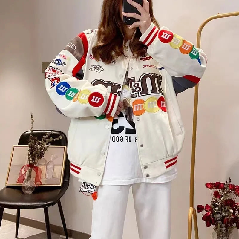 Embroidery Jacket that Makes You Want M&M