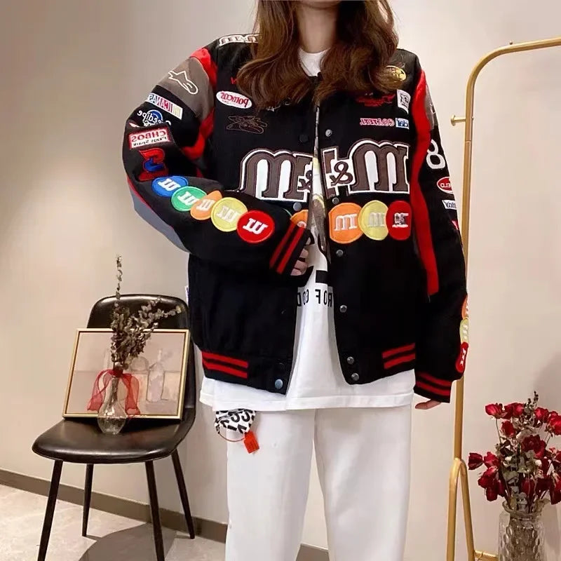 Embroidery Jacket that Makes You Want M&M