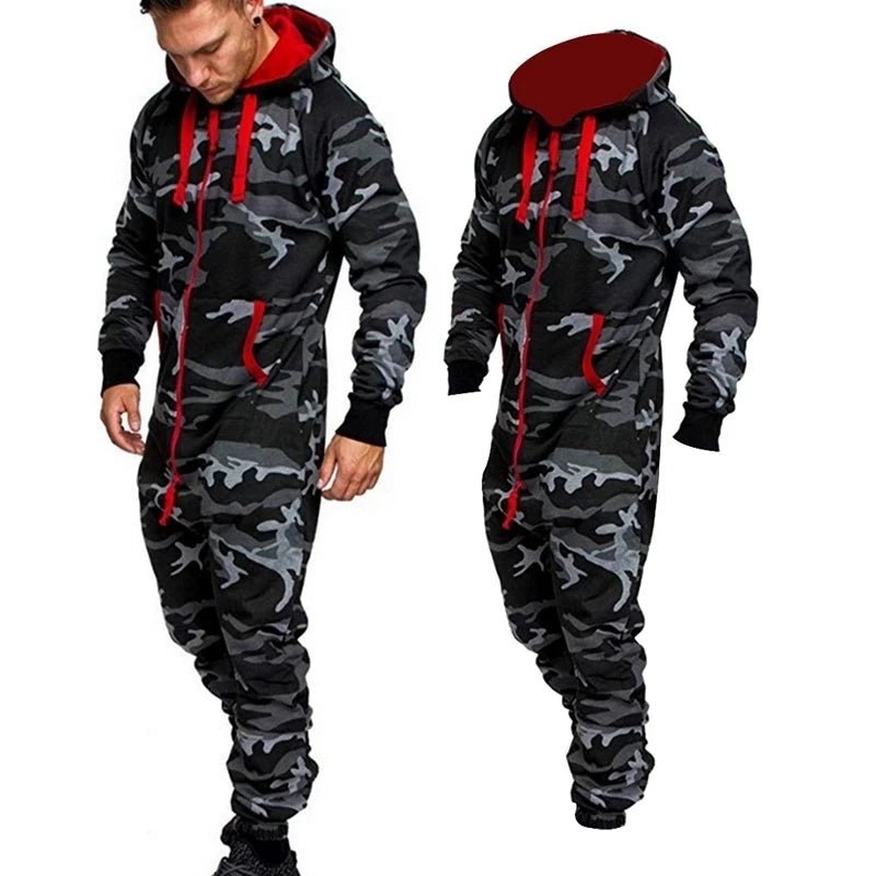 Ready 2 Rumble!!! Hooded Plush Camouflage Jumpsuit