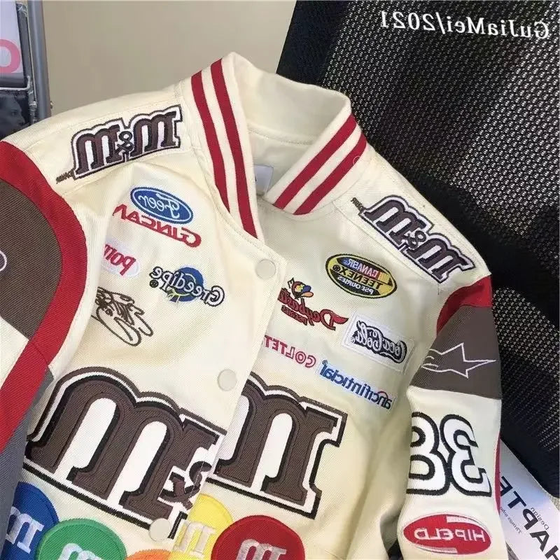 Embroidery Jacket that Makes You Want M&M