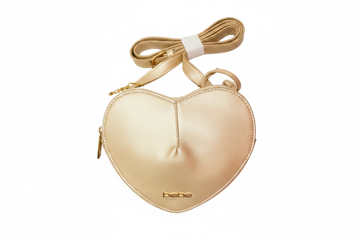 Bebe Bene Milan Gold Metallic Heart Crossbody