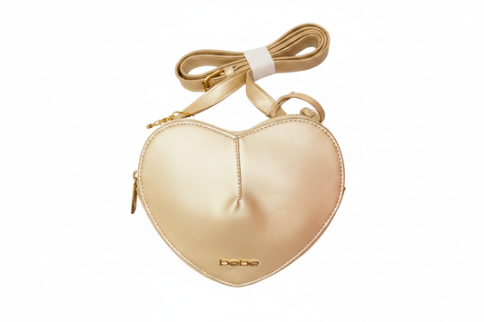 Bebe Bene Milan Gold Metallic Heart Crossbody