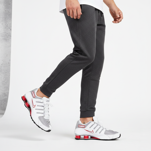 Nike Shox NX White/Silver/Red - Men's Lifestyle Shot
