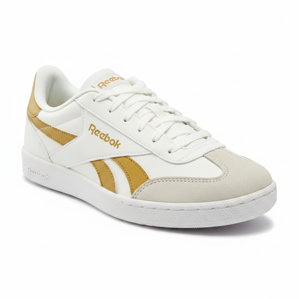 Reebok Smash Edge White/Gold - Studio Shot