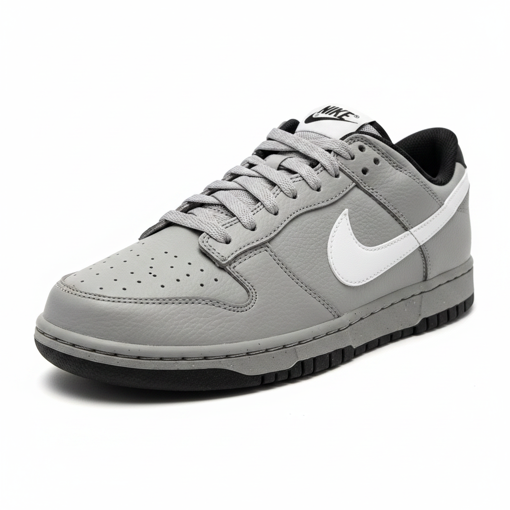 Nike Dunk Low Men's Wolf Grey/Black - Studio Shot