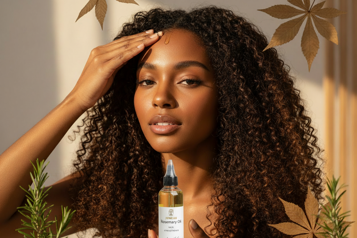 Jumeau Rosemary Oil with healthy natural curls