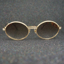Charger l&#39;image dans la galerie, A Lil Tint For the Hint!! Luxury Peacock Wooden Men&#39;s Retro Rhinestone Sunglasses IAMQUEEN FASHION
