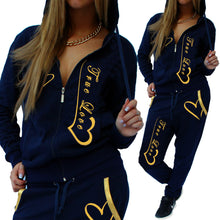 Load image into Gallery viewer, U Know You Love Me Two Piece Hooded Casual Tracksuit IAMQUEEN FASHION

