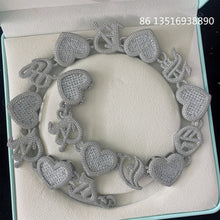 Charger l&#39;image dans la galerie, Wearing My Heart On My Neck Shaped letters Cubic Zirconia Necklace IAMQUEEN FASHION
