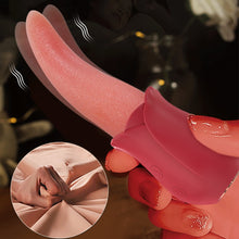 Cargar imagen en el visor de la galería, 10 Speeds Realistic Licking Tongue Rose Vibrators IAMQUEEN FASHION
