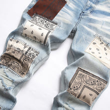 Load image into Gallery viewer, On Go!! Paisley Bandana  Patch Jeans IAMQUEEN FASHION
