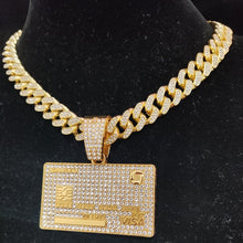 Load image into Gallery viewer, Bank Card Slider Shape Pendant Necklaces IAMQUEEN FASHION
