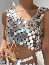 Load image into Gallery viewer, Silver Coins metal sequin dress IAMQUEEN FASHION
