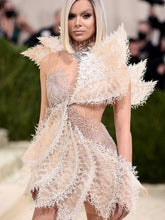 Cargar imagen en el visor de la galería, Almost Nude Backless Beading Feather Mini Elegant Dress IAMQUEEN FASHION
