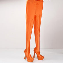 Load image into Gallery viewer, All in 1 u done Chunky Heel over-the-Knee One-Piece Elastic Pants Boots IAMQUEEN FASHION
