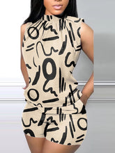 Cargar imagen en el visor de la galería, It&#39;s Me!!! Geometric Print Casual Tank Top Shorts Set IAMQUEEN FASHION
